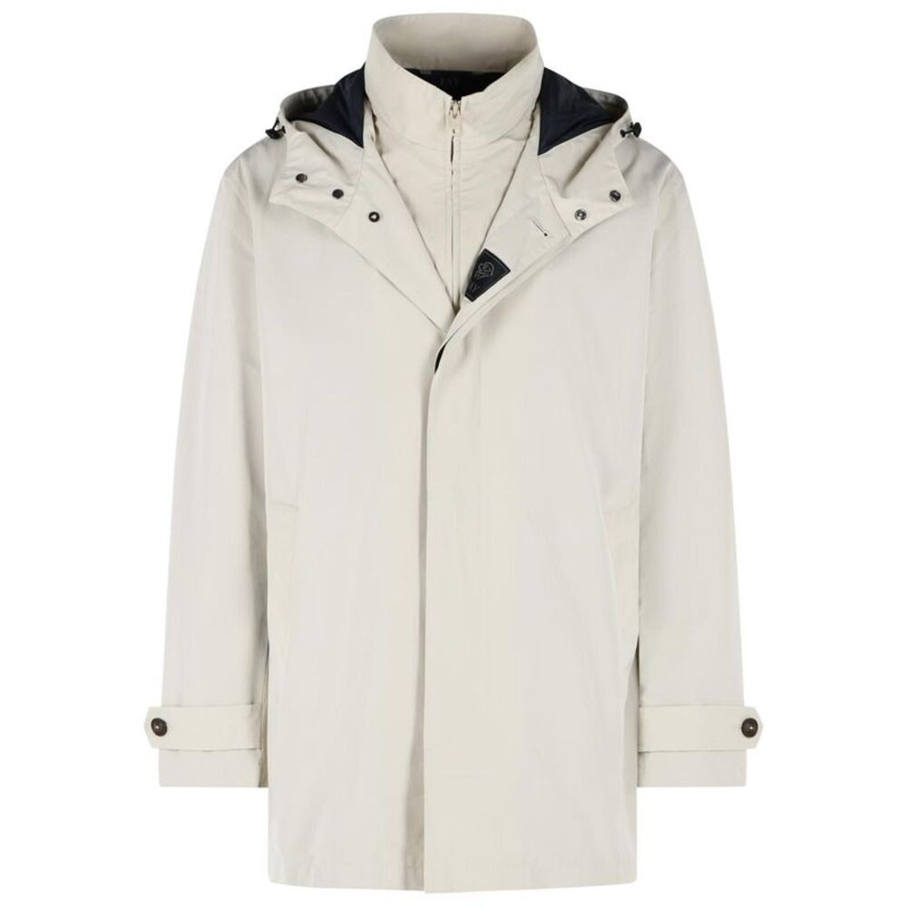 Fay 'Morning' Microfaille Parka In Beige Cotton Blend Men